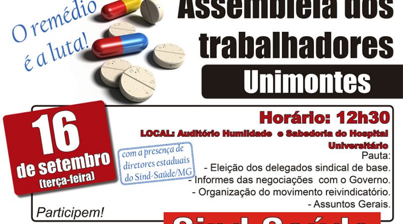 cartaz assembleia Unimontes16-09