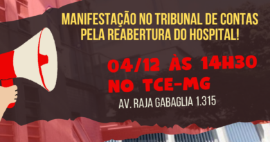 04/12: Manifestação no TCE vai pedir reabertura completa do HMAL